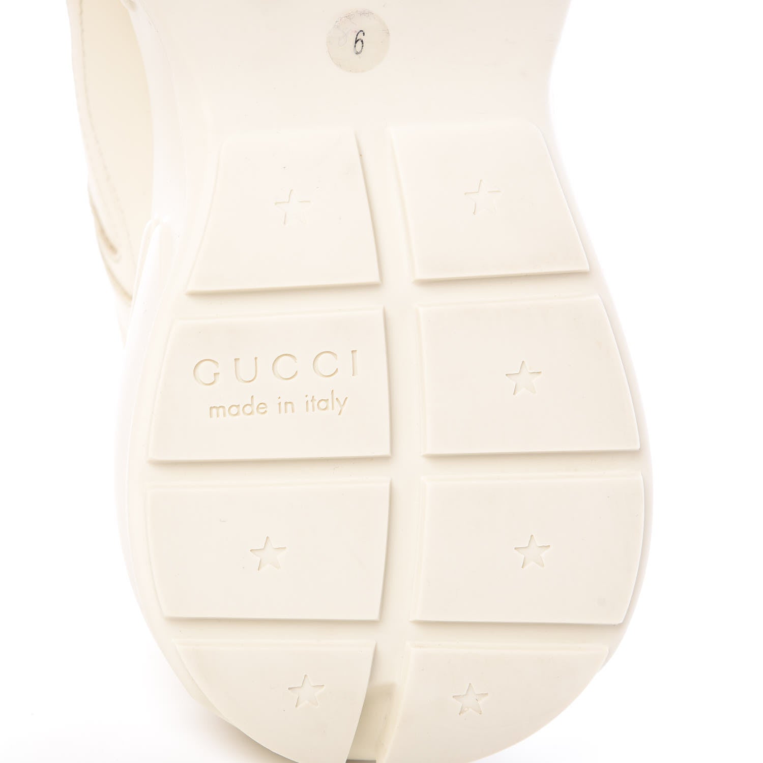 Gucci Calfskin Interlocking G Logo Mens Rhyton Sneakers 6 Ivory 6 of 10
