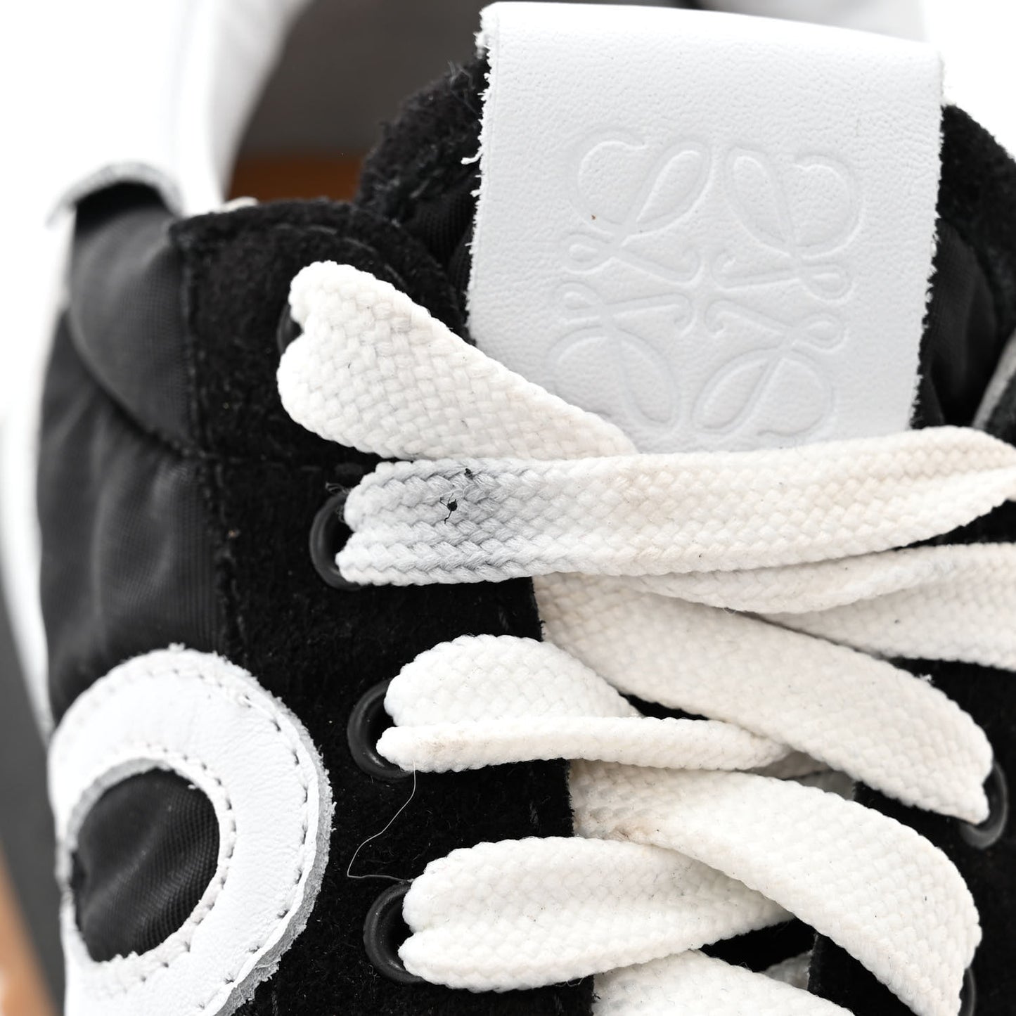 Nylon Suede Flow Runners Sneakers 40 Black
