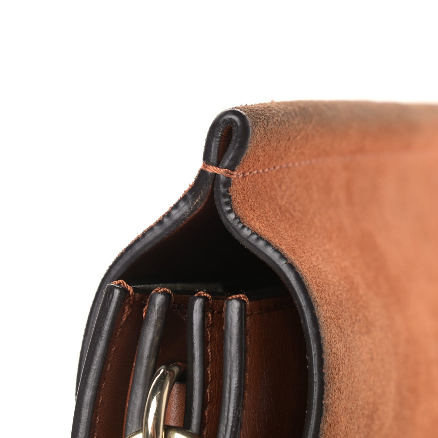 Suede Calfskin Medium Faye Shoulder Bag Tobacco