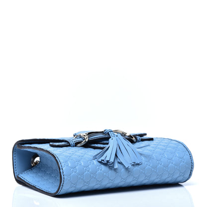 Gucci Soft Microguccissima Mini Emily Chain Shoulder Bag Mineral Blue 4 of 11