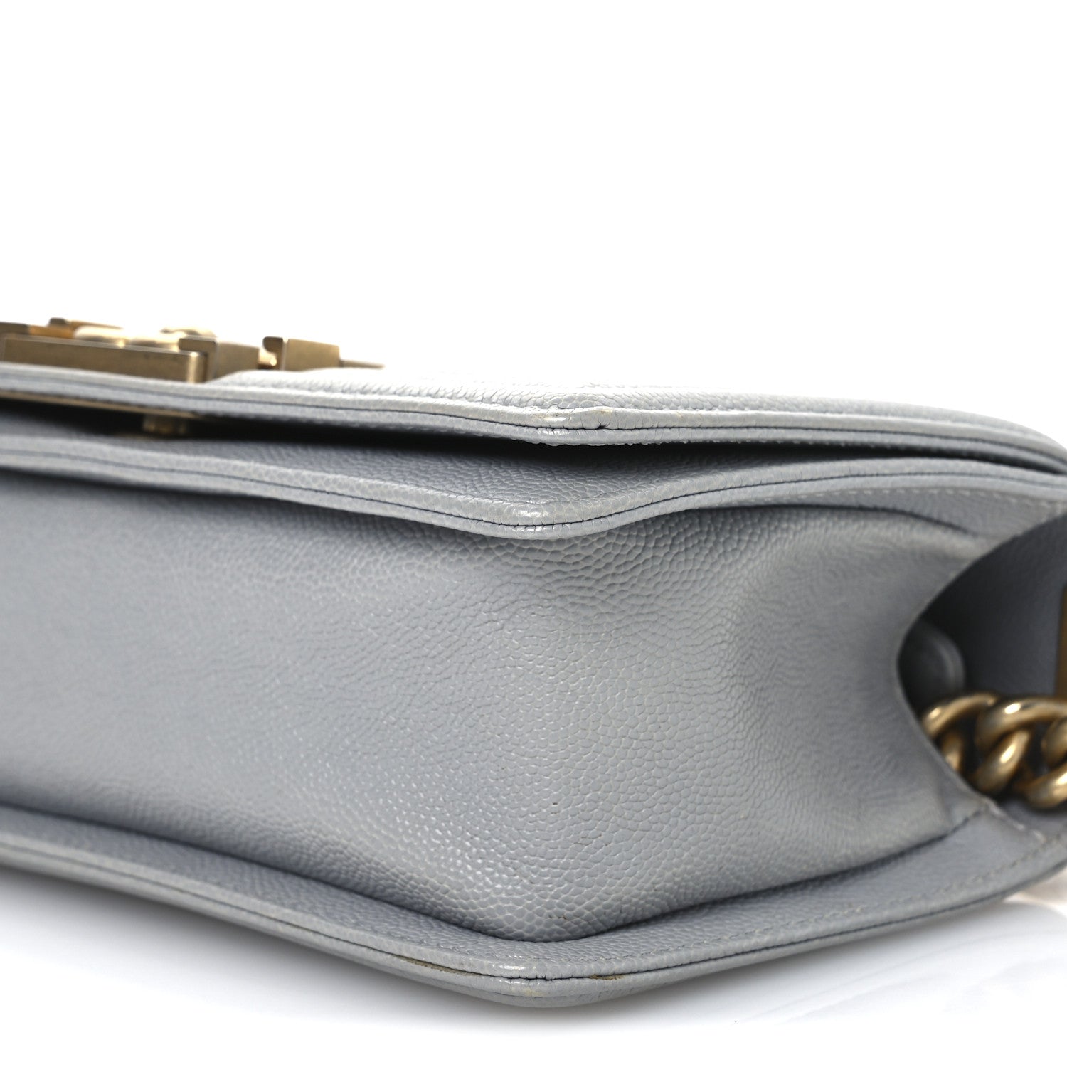 Chanel Caviar Quilted Small Boy Flap Light Grey 10 of 12