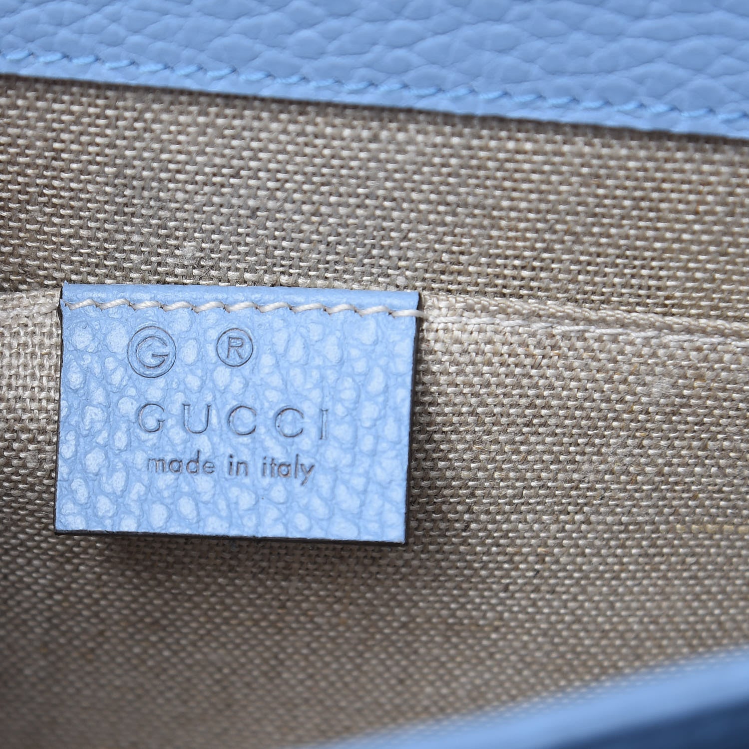 Gucci Dollar Calfskin Small Interlocking G Shoulder Bag Mineral Blue 6 of 9