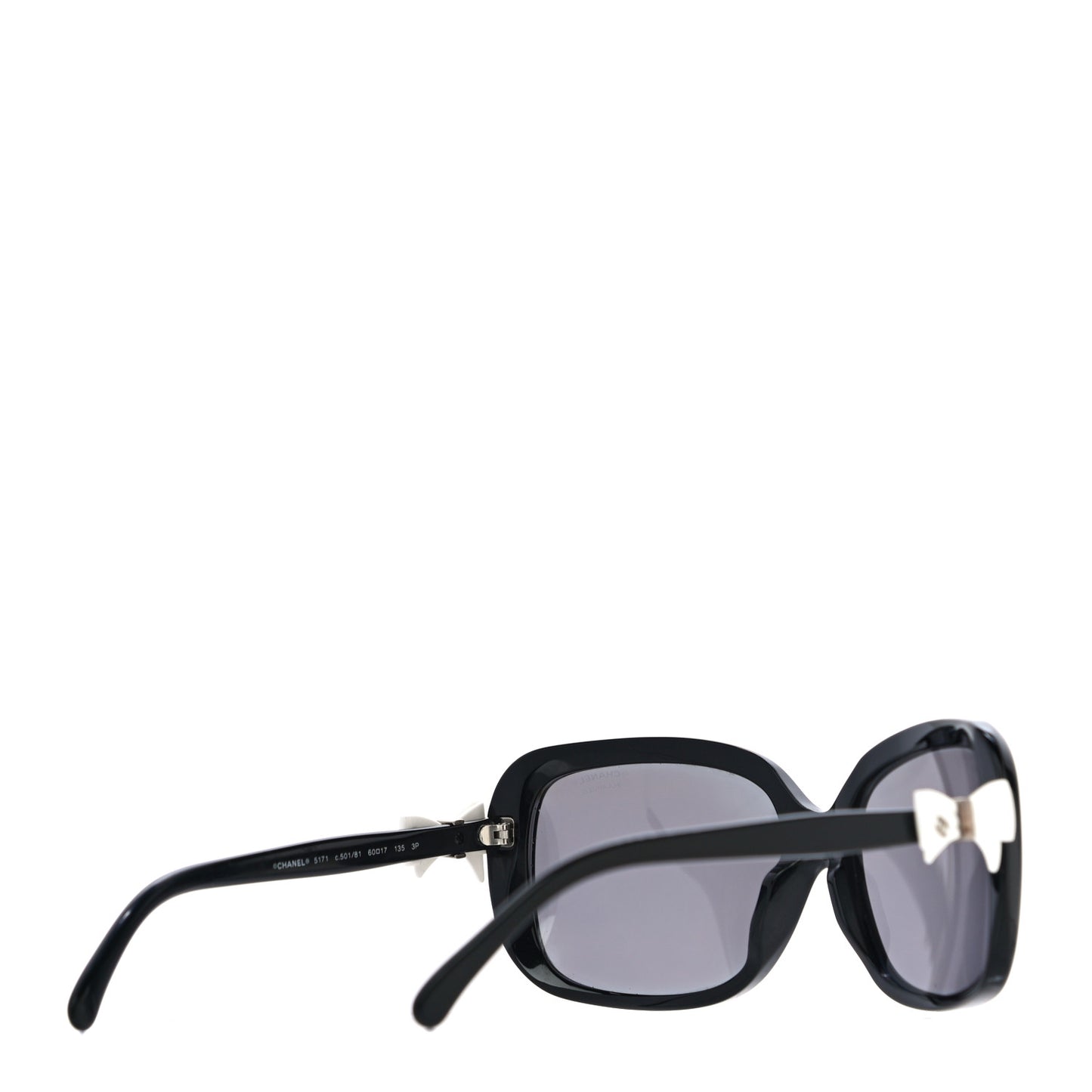 Acetate CC Bow Sunglasses 5171 Black White