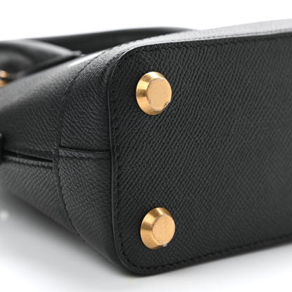 Balenciaga Signature Grained Calfskin XXS Ville Top Handle Bag Black White 10 of 12