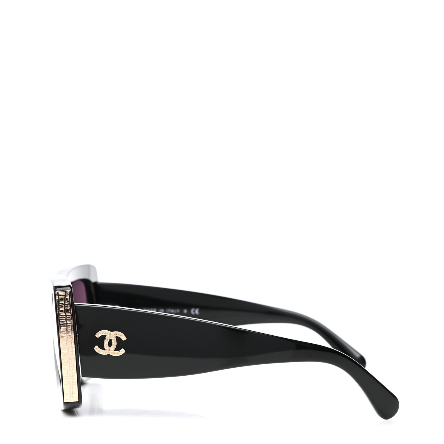 Chanel Acetate Rectangle Sunglasses 5435 Black 3 of 8