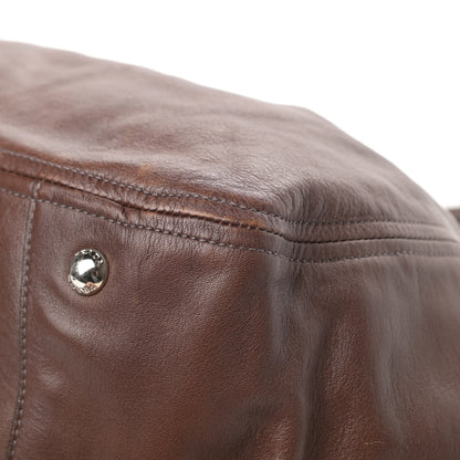 Prada Soft Calf Pleated Two Pocket Hobo Nocciolo 13 of 17