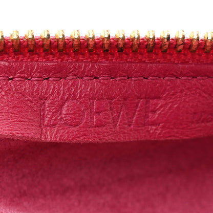 Loewe Lambskin Pleated Bracelet Pouch Chain Shoulder Bag Rouge Blossoms 6 of 10