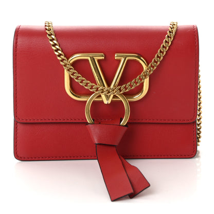 Valentino Garavani Smooth Calfskin Mini VRing Crossbody Bag Rouge Pur 1 of 9