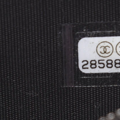 Chanel Calfskin Chevron Quilted Tassel Clutch With Chain Black 11 of 11