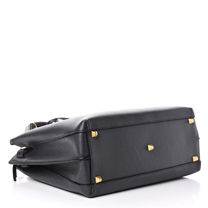 MCM Grained Calfskin Medium Milla Tote Phantom Grey 4 of 15