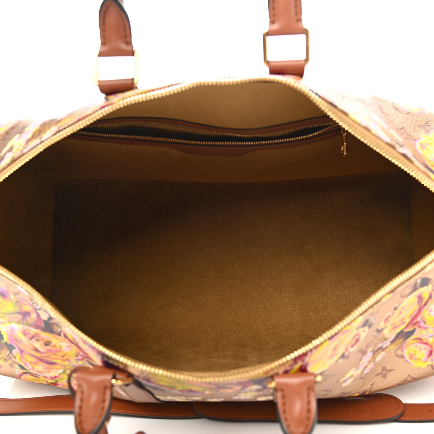 Louis Vuitton Metallic Monogram LV Garden Keepall Bandouliere 45 Gold 4 of 10