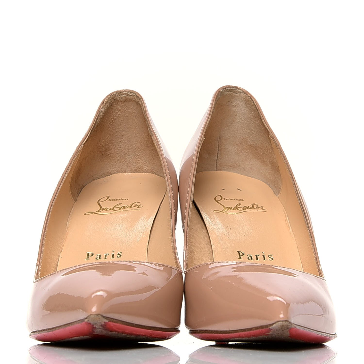 Christian Louboutin Patent Calf Pigalle 85 Pumps 37 Nude 1 of 4