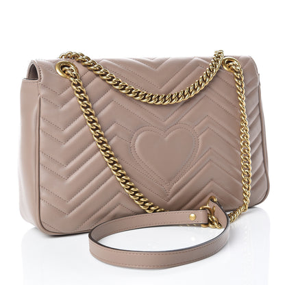 Gucci Calfskin Matelasse Medium GG Marmont Shoulder Bag Porcelain Rose 3 of 8