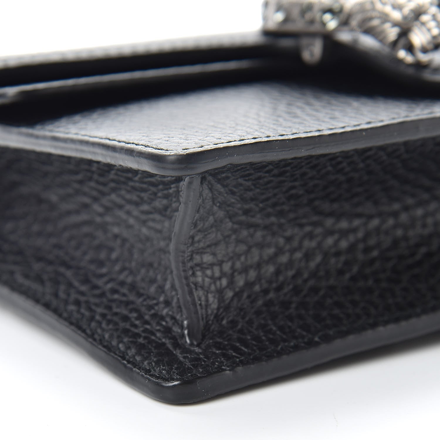 Gucci Calfskin Super Mini Dionysus Shoulder Bag Black 8 of 9