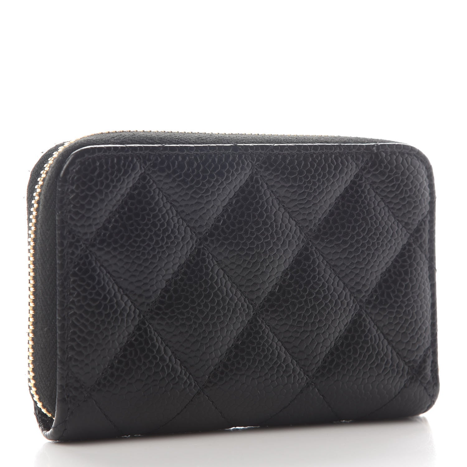 Chanel Caviar Quilted Zip Coin Purse Black 5 of 9