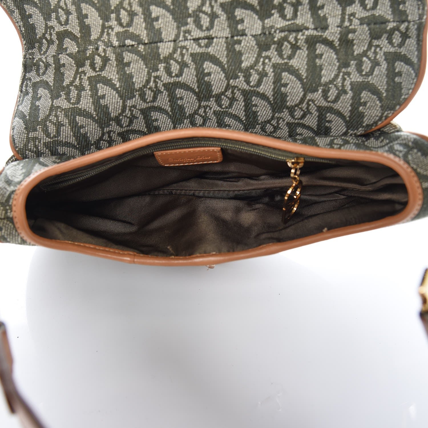 Christian Dior Monogram Saddle Bag Green 5 of 7