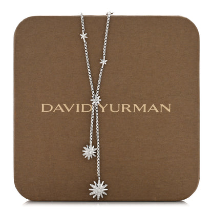David Yurman Sterling Silver Diamond Starburst Y Necklace 5 of 5