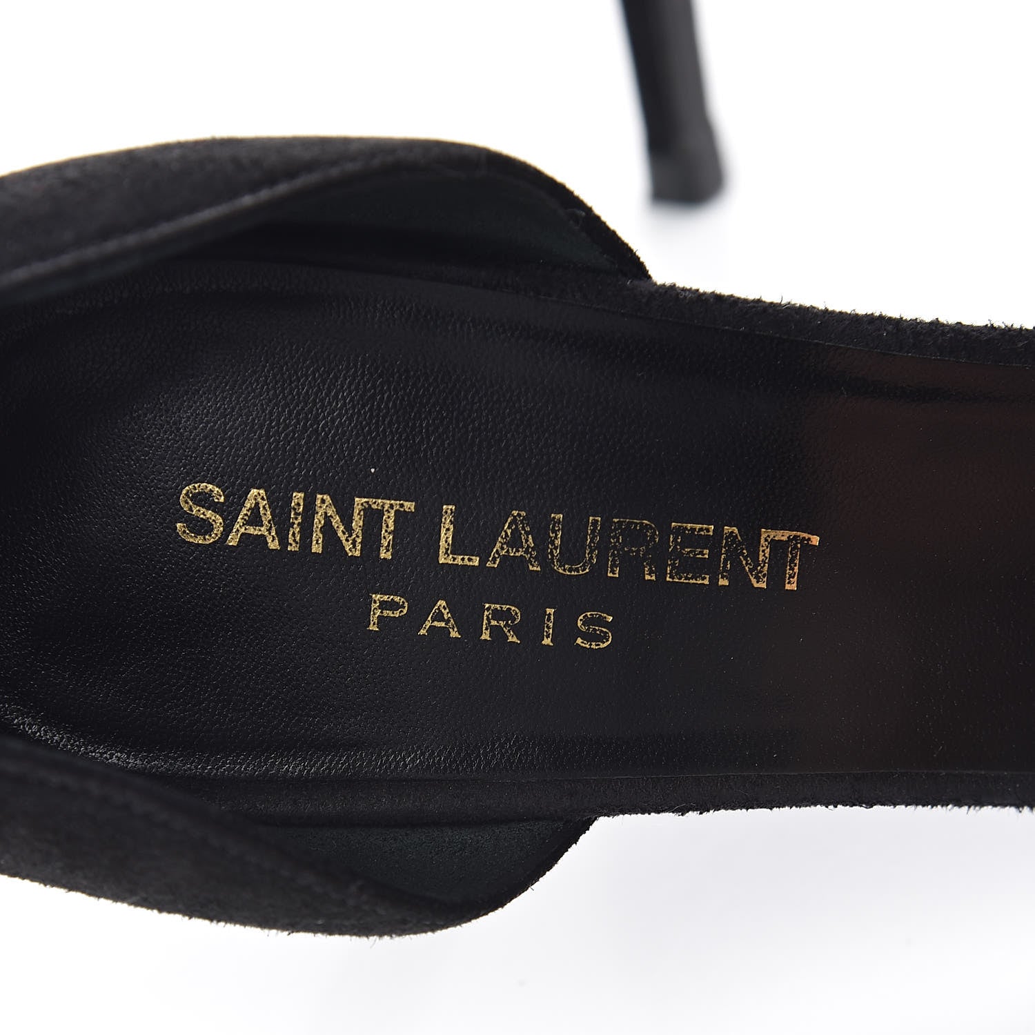 Saint Laurent Kid Scamosciato Classic Paris 80 Skinny Pumps 37.5 Black 8 of 14