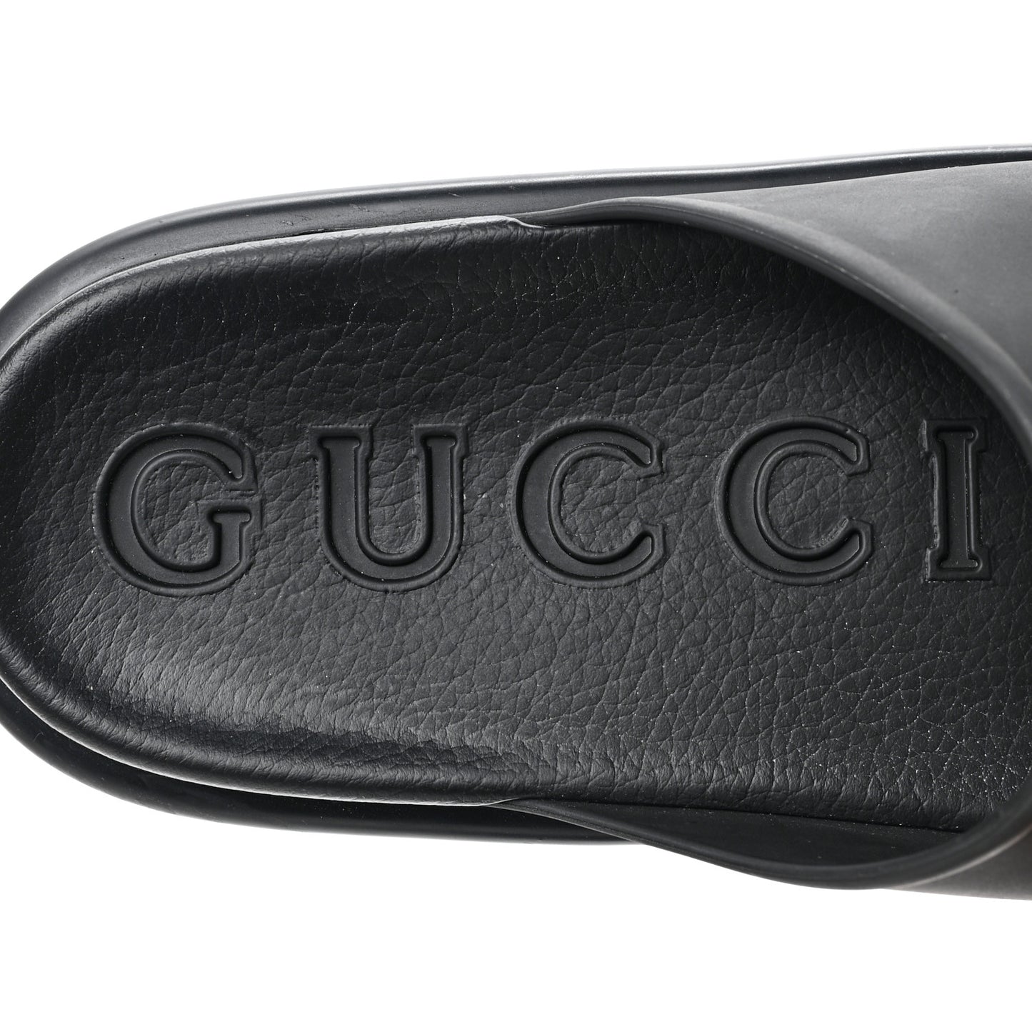 Soft Rubber Womens Interlocking G Platform 42mm Slide Sandals 41 Black