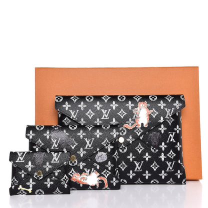 Louis Vuitton Catogram Kirigami Pochette Set Black 8 of 8