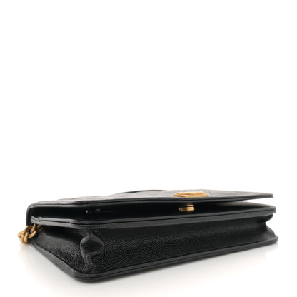 Chanel Caviar Quilted Boy Wallet On Chain WOC Black 4 of 12