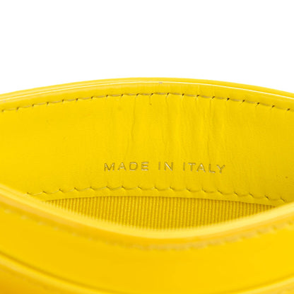Chanel Patent Quilted Card Holder Yellow 6 of 8