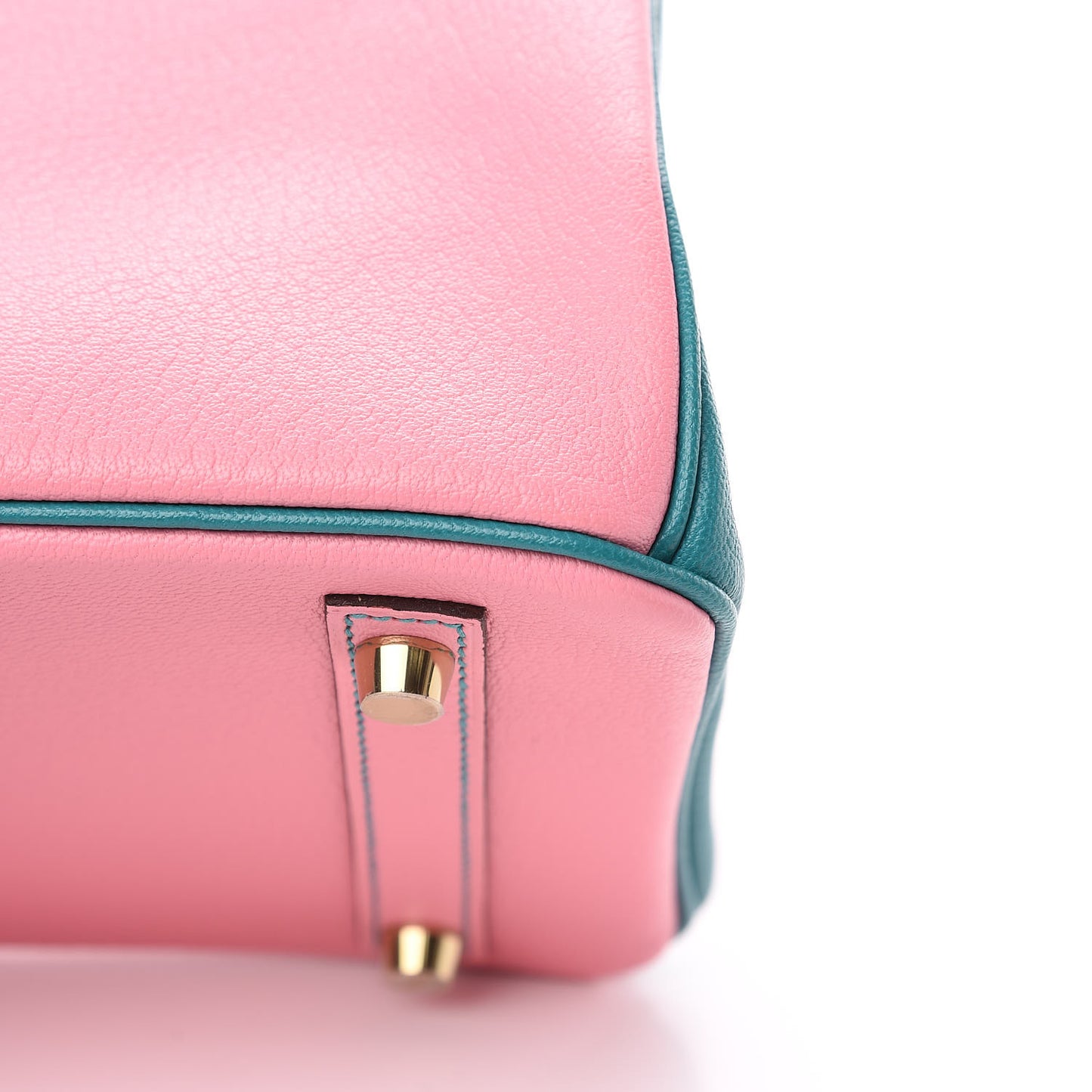 Chevre Mysore Horseshoe Birkin 30 Rose Confetti Bleu Paon