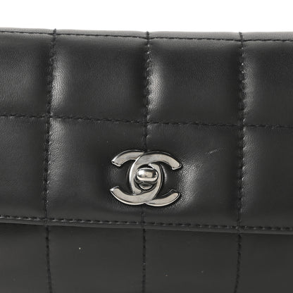 Chanel Lambskin Chocolate Bar Quilted Lambskin 3 Chain Flap Black 8 of 10