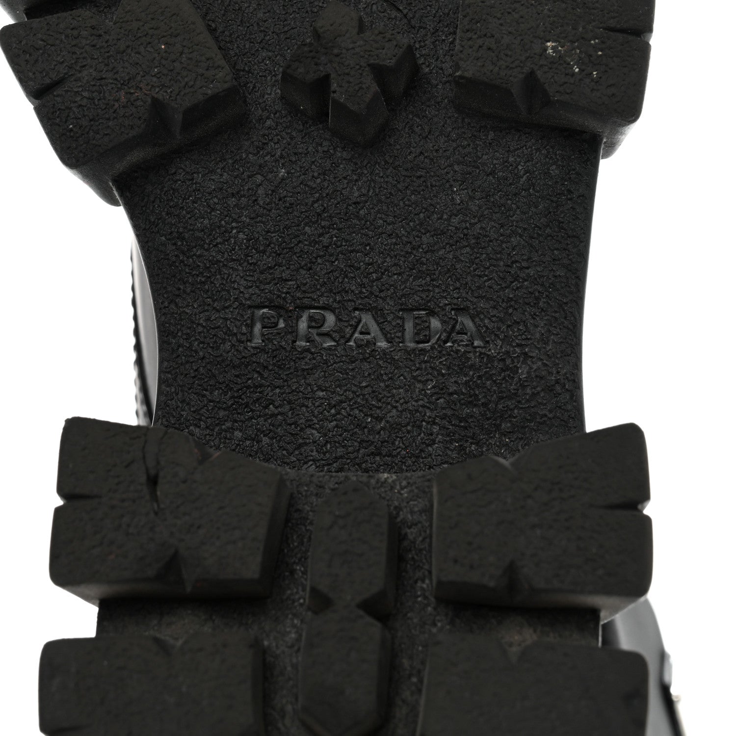 Prada Spazzolato Rois Nylon Metal Triangle Logo Monolith Pouch Pocket 55mm Boots 36 Black 8 of 8