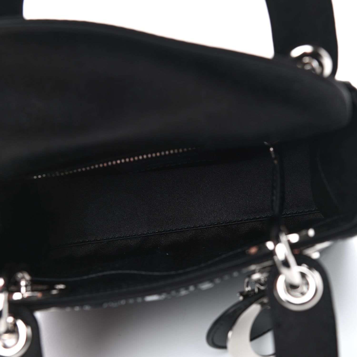 Christian Dior Satin Crystal Cannage Mini Lady Dior Black 4 of 7