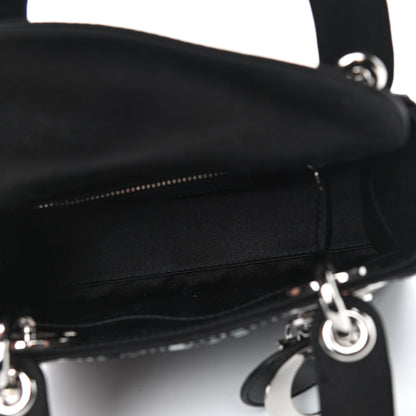 Christian Dior Satin Crystal Cannage Mini Lady Dior Black 4 of 7