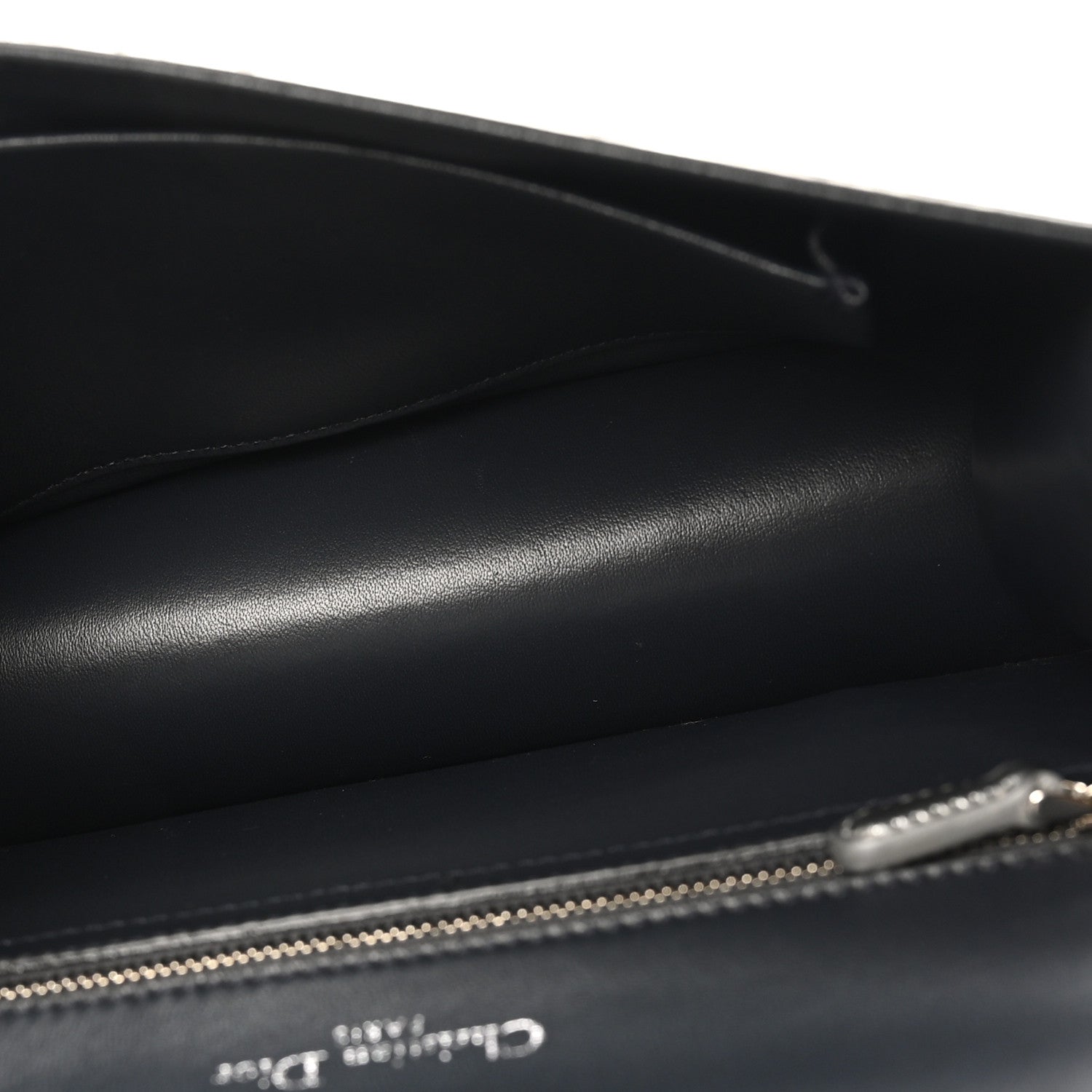 Christian Dior Metallic Patent Micro-Cannage Medium Diorama Flap Bag Silver 5 of 9