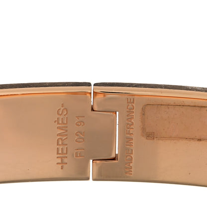 Hermes Enamel Narrow Clic Clac H Bracelet Rose Dragee 5 of 5