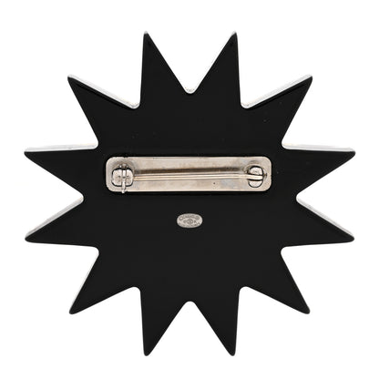 Chanel Resin Glitter CC Star Brooch Black Gold 3 of 5