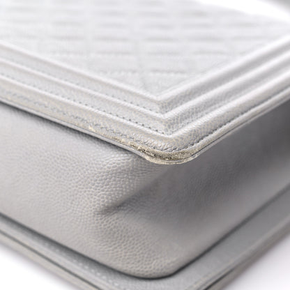 Chanel Caviar Quilted New Medium Boy Flap Grey 12 of 19