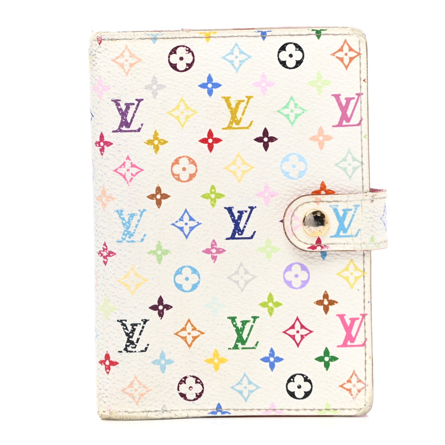 Monogram Multicolor Small Ring Agenda Cover White Litchi