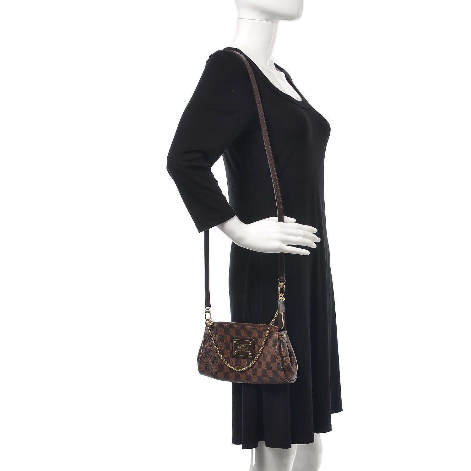 Louis Vuitton Damier Ebene Eva Clutch 2 of 7