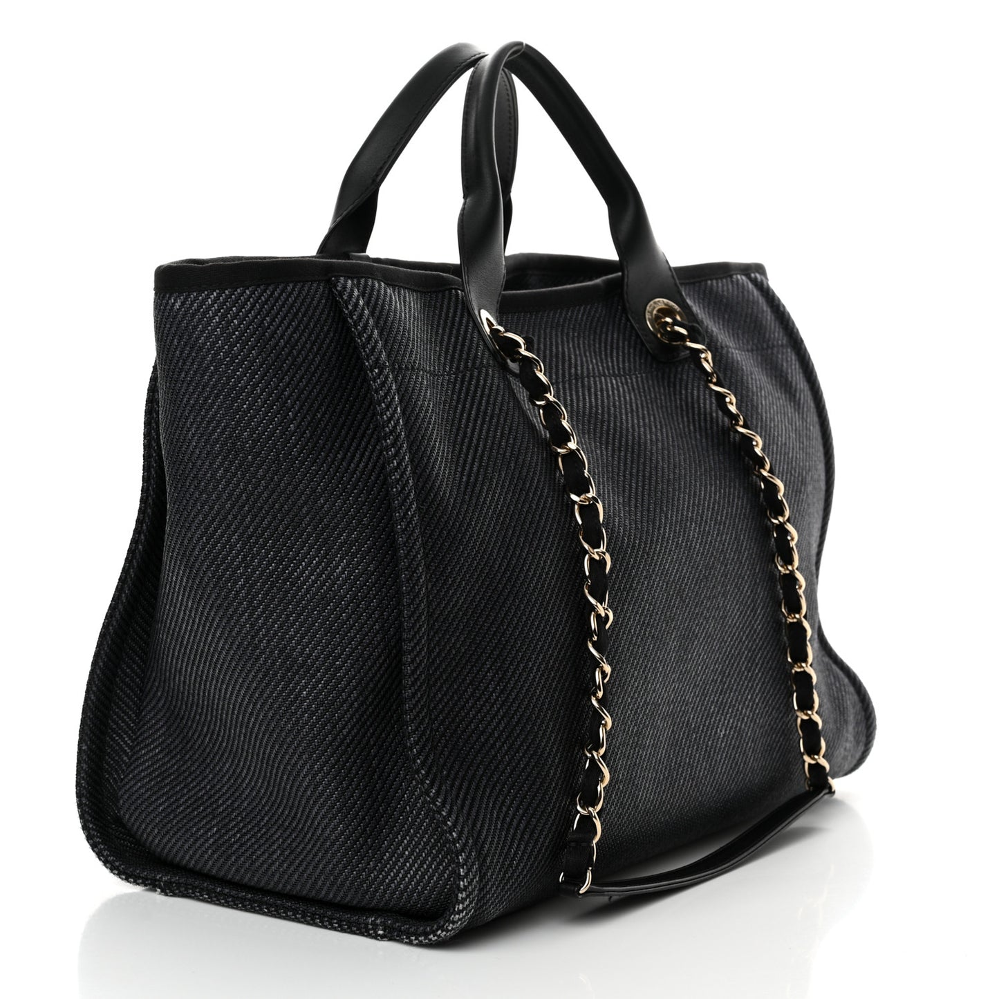 Mixed Fibers Calfskin Medium Deauville Black