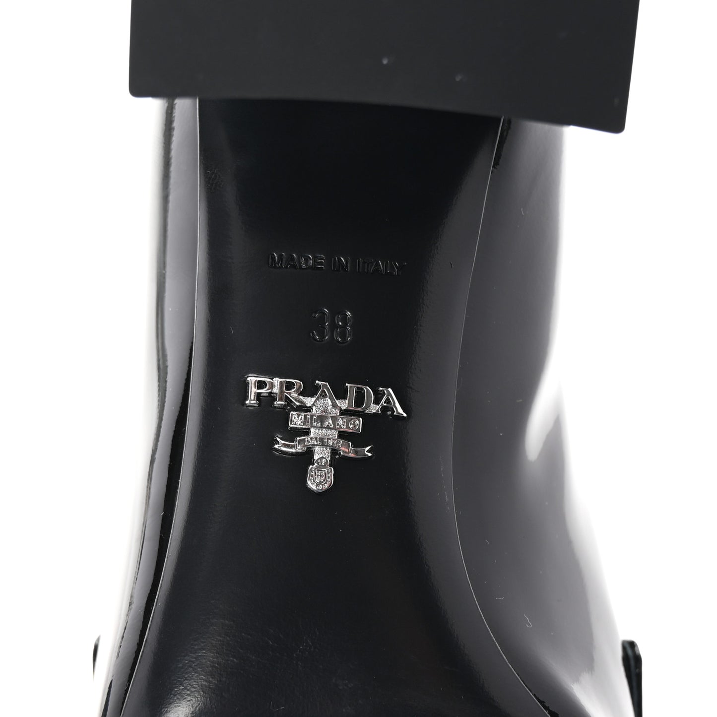 Vernice Metal Triangle Logo 45mm Loafer Pumps 38 Black