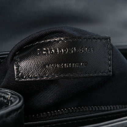 Saint Laurent Calfskin Y Quilted Monogram Monochrome Toy Loulou Crossbody Bag Black 8 of 12