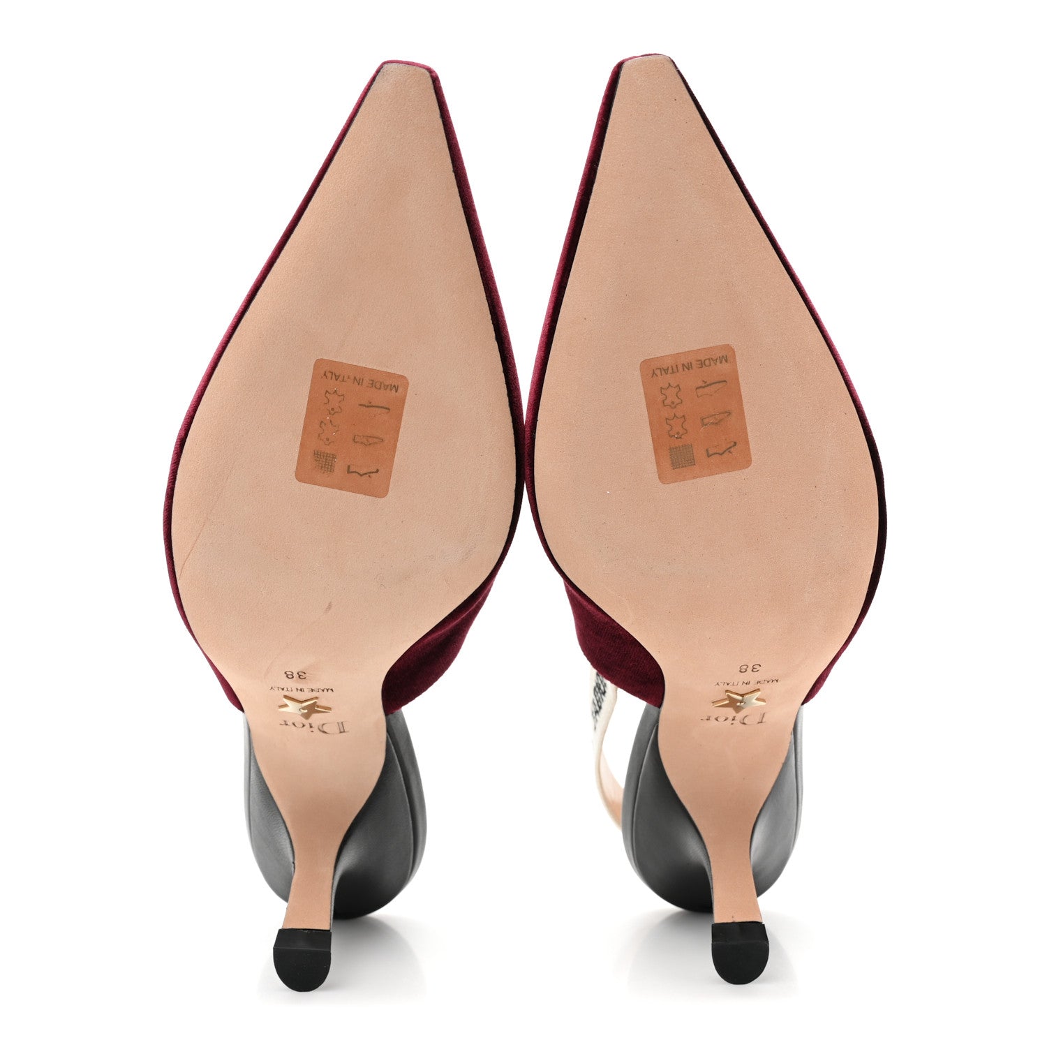 Christian Dior Velvet Ribbon J'Adior Slingback 65mm Pumps 38 Deep Amaranth 5 of 9