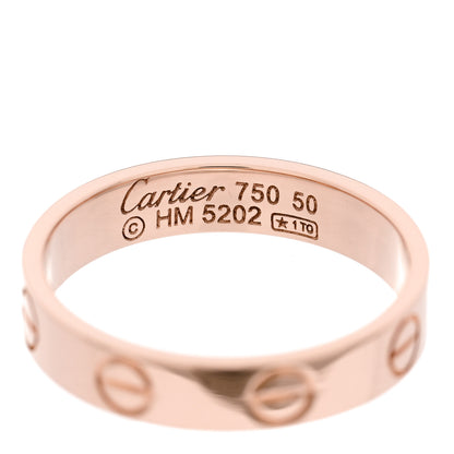 Cartier 18K Pink Gold 3.5mm LOVE Wedding Band Ring 50 5.25 4 of 4