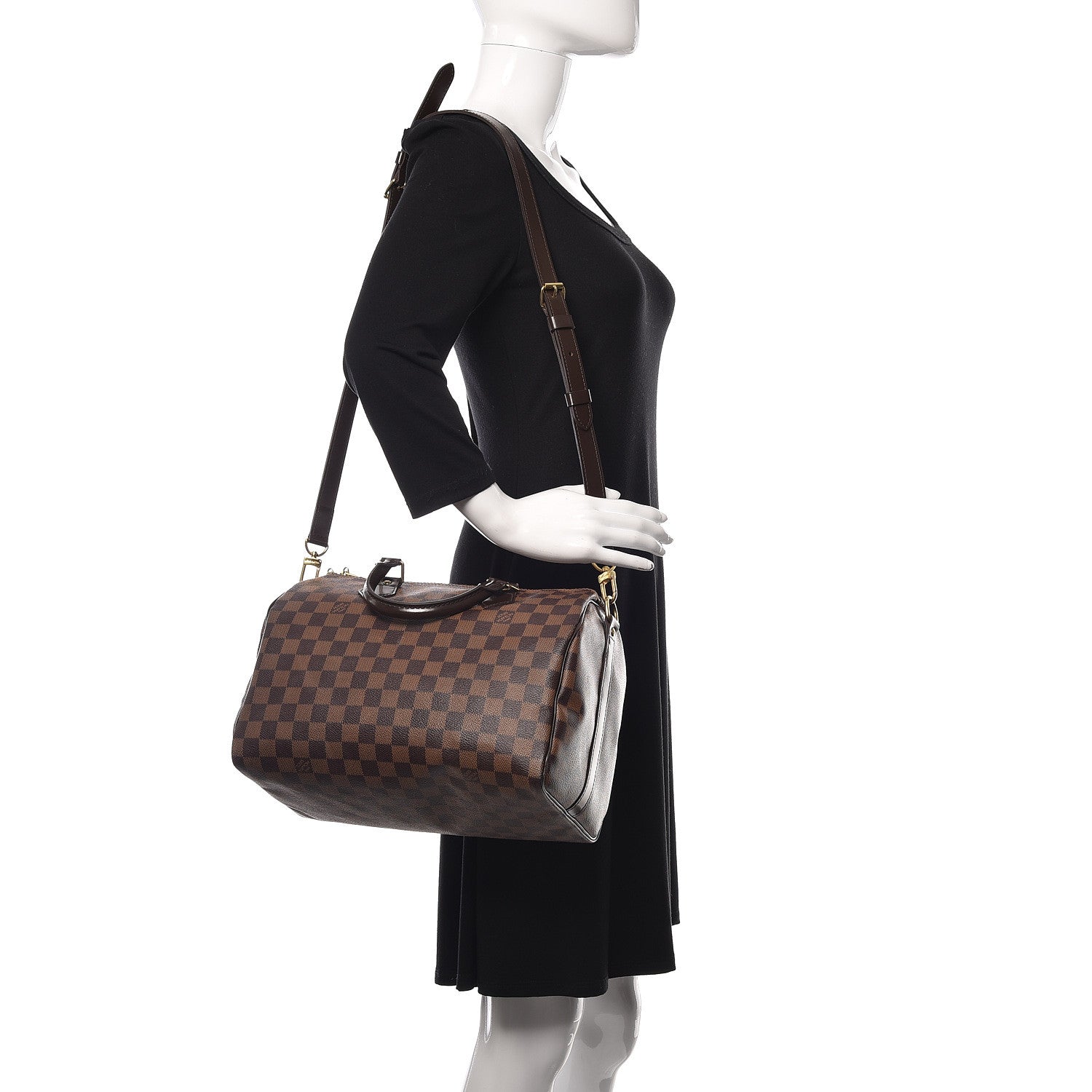 Louis Vuitton Damier Ebene Speedy Bandouliere 30 3 of 16