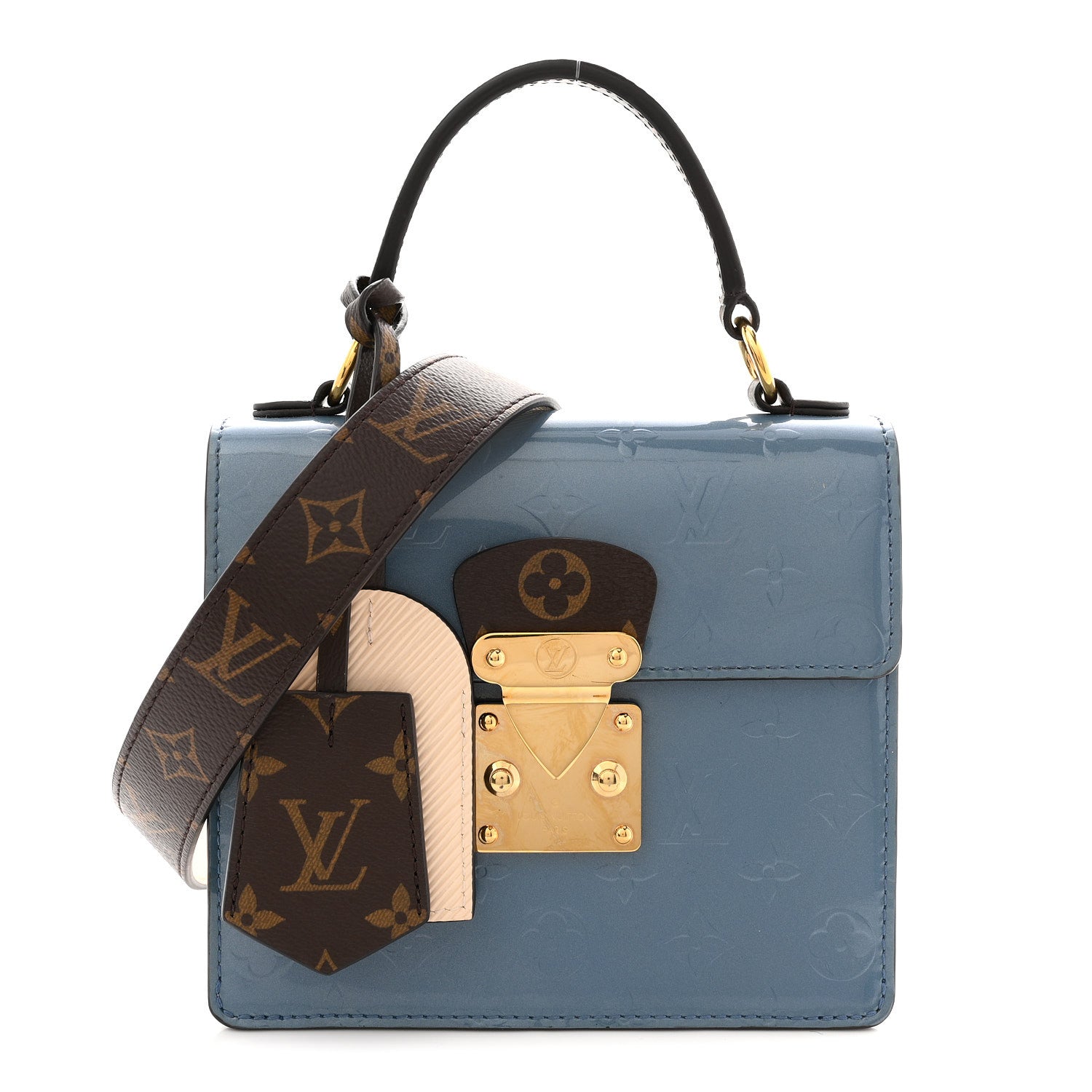 Louis Vuitton Vernis Epi Monogram Spring Street Light Blue 1 of 10
