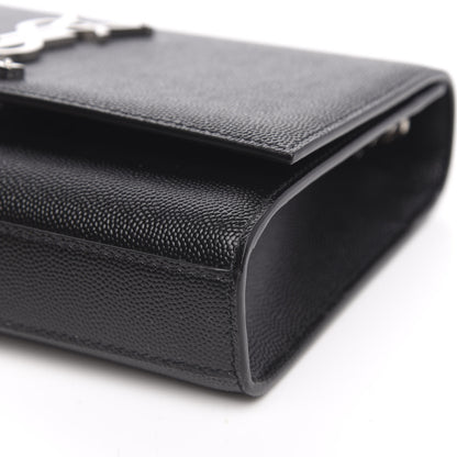 Saint Laurent Grain De Poudre Small Monogram Kate Satchel Black 9 of 9