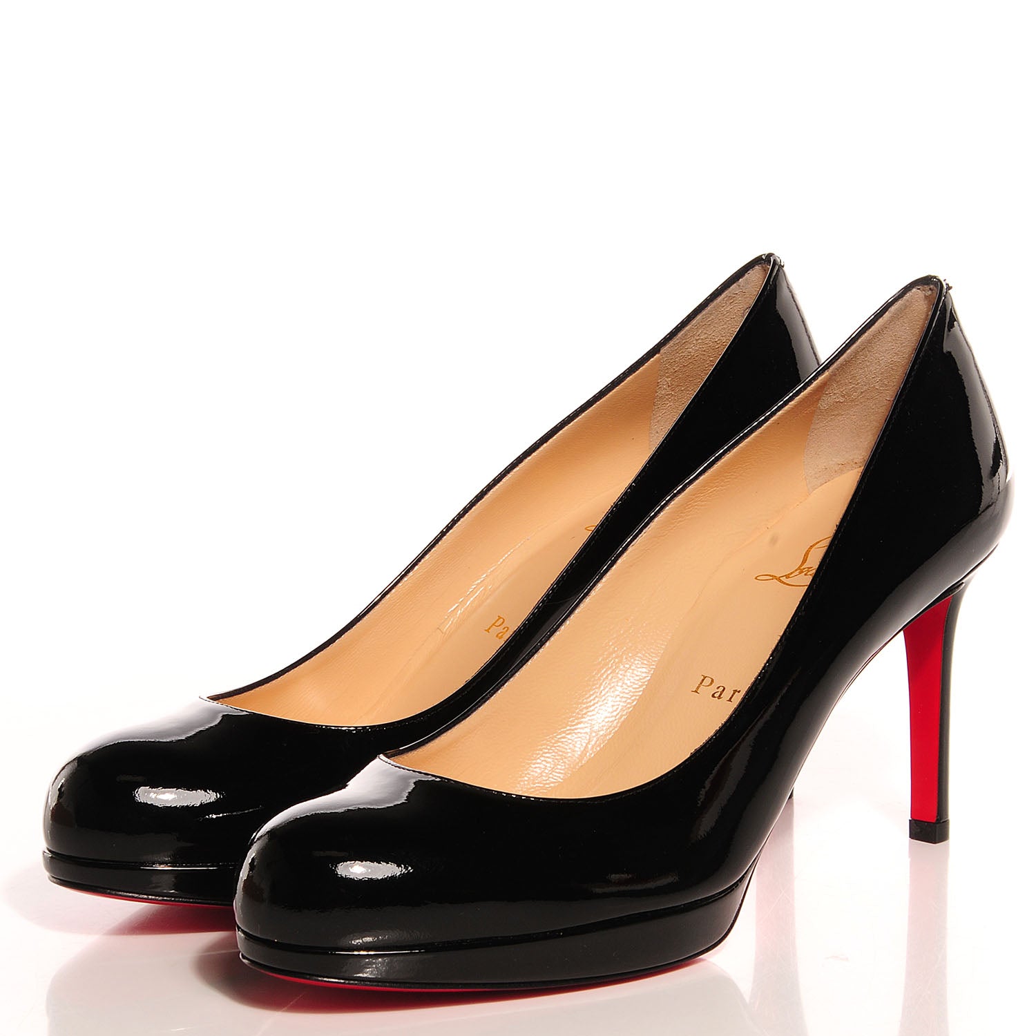 Christian Louboutin Patent New Simple 85 Pumps 38 Black 3 of 5