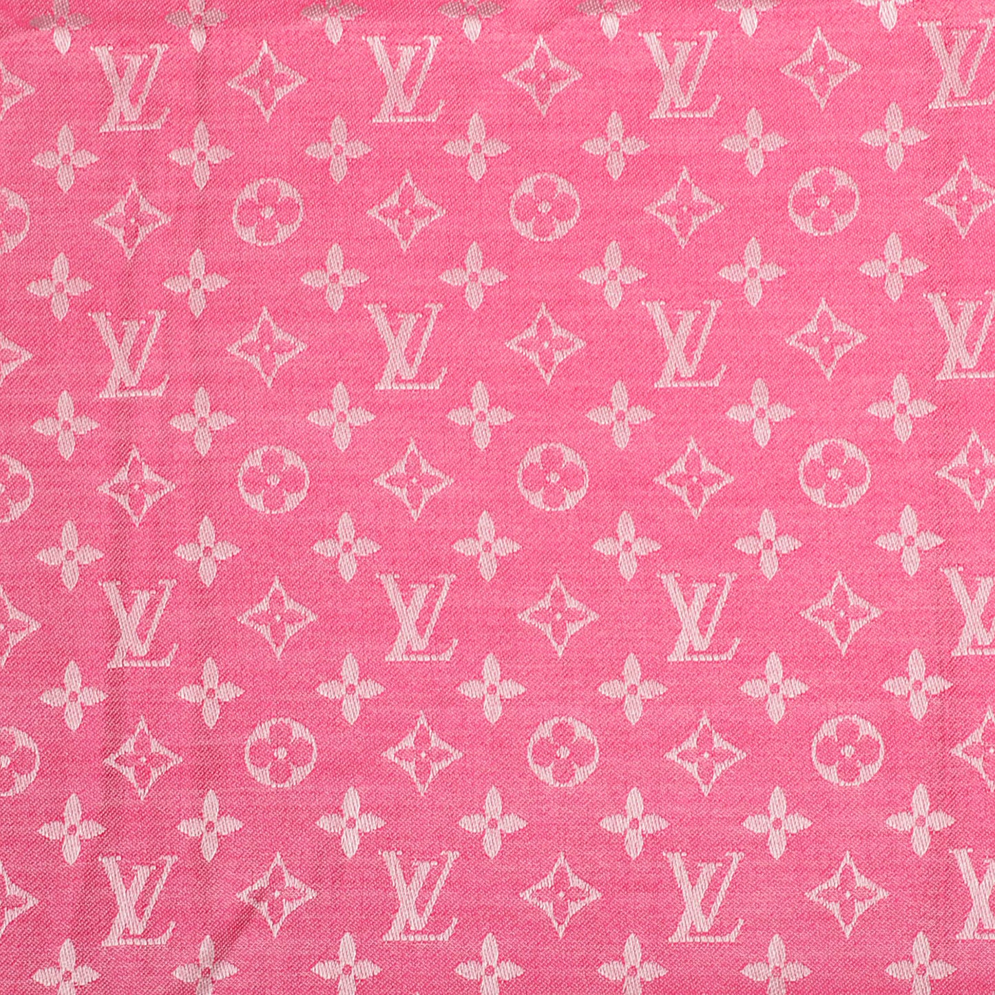 Wool Silk Monogram Denim Shawl Pivoine