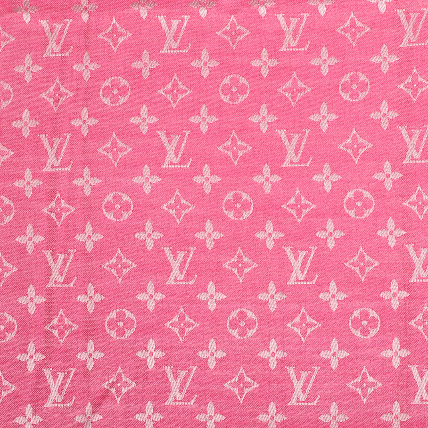Louis Vuitton Wool Silk Monogram Denim Shawl Pivoine 1 of 5