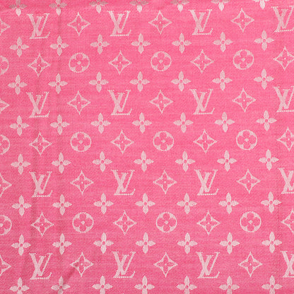Louis Vuitton Wool Silk Monogram Denim Shawl Pivoine 1 of 5