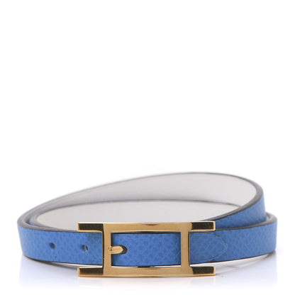 Hermes Epsom Swift Behapi Double Tour Bracelet S Bleu Hydra White 1 of 4